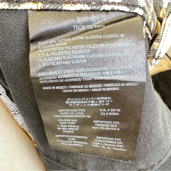 Volcom Women Skinny Jeans Leopard Print Brown 25 Casual High Waist Summer Edgy - Picture 9 of 11